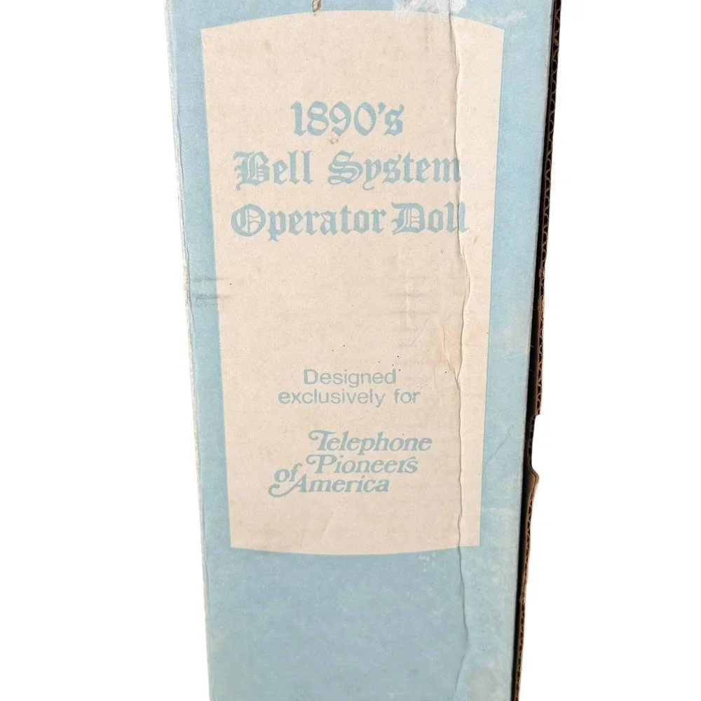 Vtg 1890s Bell System Operator Doll Telephone Pioneers of America Auburn Hair‎